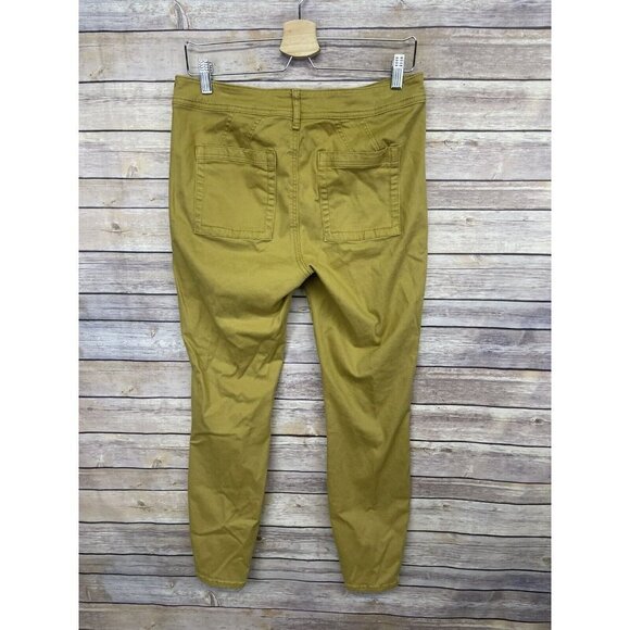 Anthropologie Womens Size 30 Mustard Yellow Denim Ankle Skinny Hi Rise Pant Boho - Picture 5 of 11